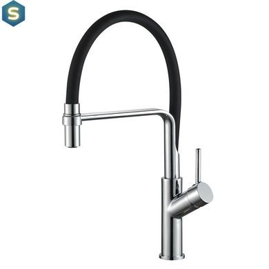 Смеситель для кухни Globus Lux Denver Flex GDF-32-00-01, Черный матовый