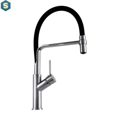 Смеситель для кухни Globus Lux Denver Flex GDF-32-00-01, Черный матовый