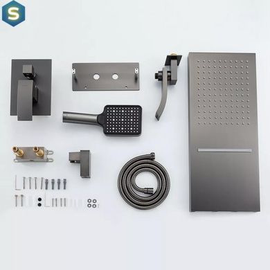 Душевая система скрытого монтажа Gungrey Gappo G7107-79, Графитовый хром