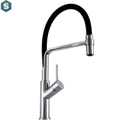 Смеситель для кухни Globus Lux Denver Flex GDF-32-00-01, Черный матовый