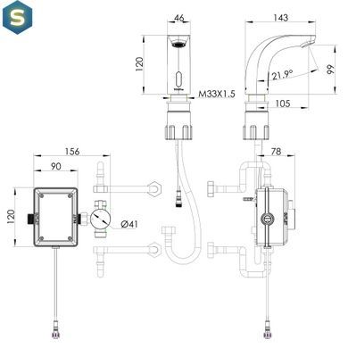 Кран для раковины электронный Imprese Krok Se 05500, Хром