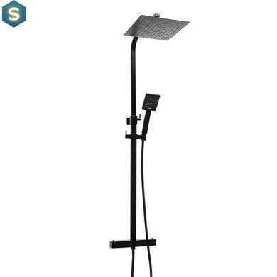 Душова система Yoka Cube 25 black з термостатом BP.CUBE-THERM-25-BLK, Черный матовый