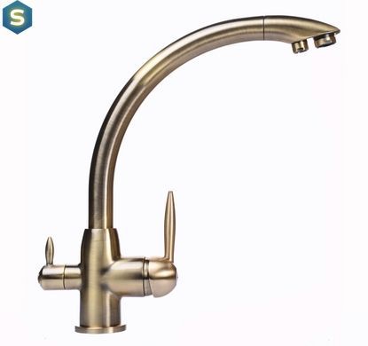Змішувач для кухні під осмос Globus Lux GLLR-0777-9-Bronze, Бронза
