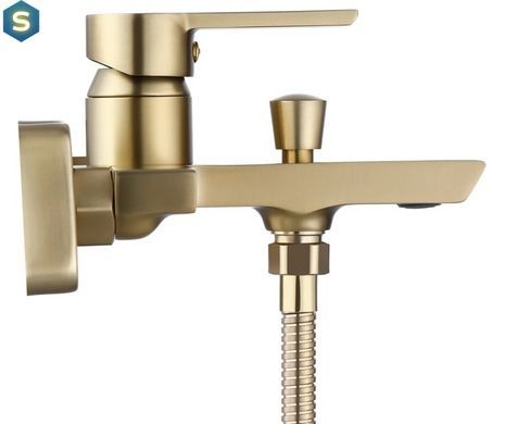 Змішувач для ванни Rea Argus brushed gold настінний з виливом REA-B6414, Золотий