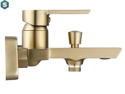 Змішувач для ванни Rea Argus brushed gold настінний з виливом REA-B6414, Золотий