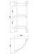 Полиця скляна потрійна кутова 250х250 Frap F1907-3 1/10, Хром