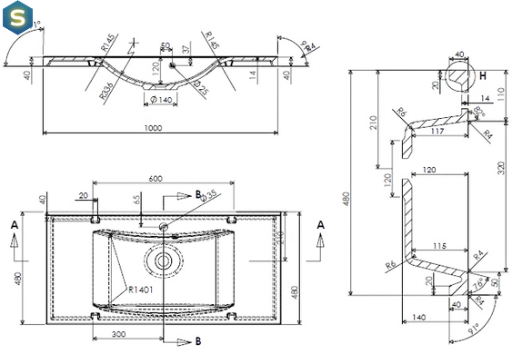 Умивальник Fancy Marble Lucia (1000) 1310101, Білий