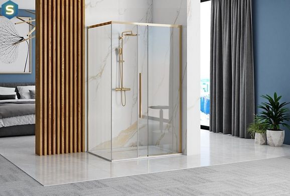 Душова кабіна Rea Solar 90x120 gold REA-K4902, Золотий, Універсальна, прозорий