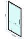 Душова кабіна Rea Rapid Swing 80x100 black пристінна REA-KPL-009951, Черный матовый, Універсальна, прозорий, чорний матовий