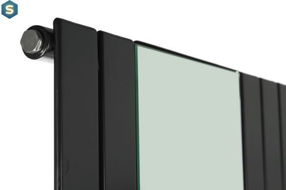 Дизайнерський радіатор Betatherm Mirror 1 H-1800 mm, L-759 mm нижнє підключення LE 1118/10 9005M 99, Черный матовый