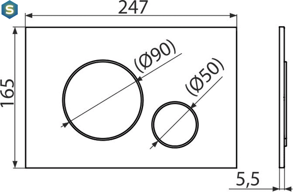 Клавиша смыва AlcaPlast M670, Белый