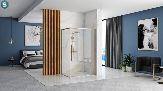 Душова кабіна Rea Solar 90x120 gold REA-K4902, Золотий, Універсальна, прозорий