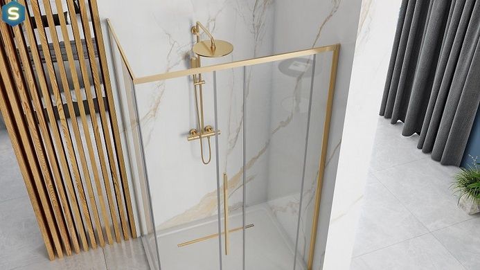 Душова кабіна Rea Solar 90x120 gold REA-K4902, Золотий, Універсальна, прозорий