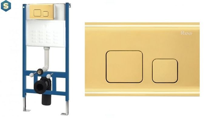 Кнопка смыва для инсталляции Rea F Light gold REA-E9853, Золотой