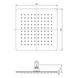 Верхній душ Ponsi Quad Showerhead Ultraflat BNSOFXSF28, Хром