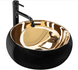 Умивальник Rea Luna black matt gold накладний REA-U3306, Золотий