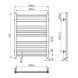Рушникосушка водяна OnlyHeat Vesta 500/700/9, Хром