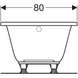 Ванна акриловая Geberit Selnova 180x80 554.286.01.1 + ножки, Белый