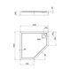 Душевой поддон Qtap Diamond 301112 100x100x12 см + сифон, Белый, Универсальная, белый, мелкий (до 20 см)