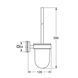 Йоржик для унітаза настінний Grohe QuickFix Start Cube 409772430, Чорний/золото