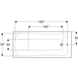 Ванна акриловая Geberit Selnova 180x80 554.286.01.1 + ножки, Белый