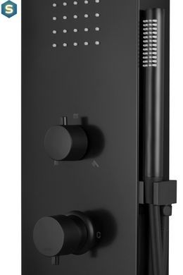 Душевая панель Corsan Festo black S046MBL, Черный матовый
