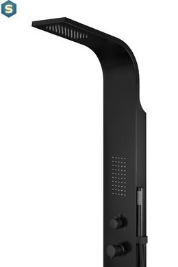 Душевая панель Corsan Festo black S046MBL, Черный матовый