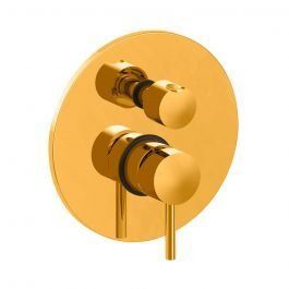 Змішувач для ванни/душу на 2 споживача Paffoni Light honey gold LIG018HG, Золотий