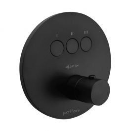 Термостат для душа на 3 потребителя Paffoni Compact Box black matt CPT019NO, Черный матовый