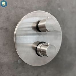Термостат для душа на 2 потребителя Paffoni Light steel LIQ018ST, Нержавеющая сталь