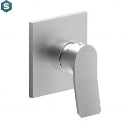 Душевая система для ванны Paffoni Shower верхний душ 200x200 мм steel KITTI010ST/M, Нержавеющая сталь