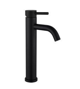 Змішувач для умивальника Wezer EKO11C-01-BLACK високий, Черный матовый