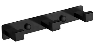 Гачок для рушників VBI Quadro black потрійний VBI-049703BL, Черный матовый