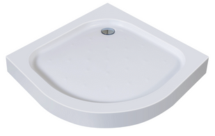 Душовий піддон Eger Tisza 90x90 напівкруглий white 599-0909R, Білий, білий