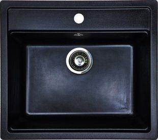 Кухонная мойка Adamant Step 565x500x190 чёрный 72223, Черный/золото