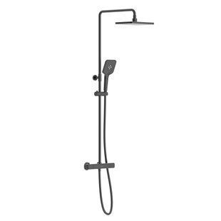 Душова система з термостатом Imprese Bilovec верхній душ 260x188 мм black matt t048S00910SQ, Черный матовый