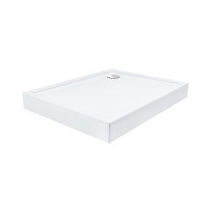 Душовий піддон Qtap Tern 301812C 100x80x12 см + сифон, Білий