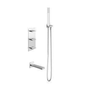 Смеситель для ванны Kohlman Excelent chrome + BOX скрытого монтажа KPL-QW217HW, Хром
