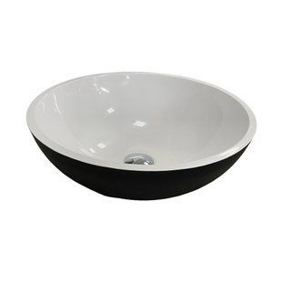 Умывальник Adamant Kreis &Oslash;42 см black/white glossy 100003873, Черный/золото