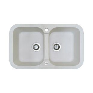 Кухонная мойка Adamant Twins 765x470x190 белый 297223, Белый