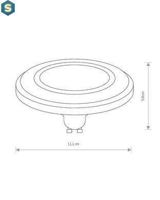 Лампа Nowodvorski 9214 Reflector led GU10 1x9W 4000K 930Lm IP20 Wh