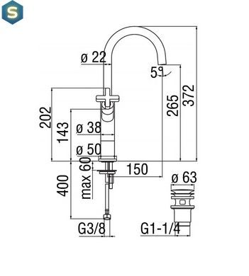 Змішувач для умивальника Nobili Lira хром LR116258/2CR, Хром