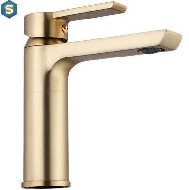 Смеситель для умывальника Rea Argus brushed gold низкий REA-B6410, Золотой