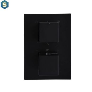 Душова система прихованого монтажу Topaz Odiss To 08117-L03-BLTermostat Smart box, Черный матовый