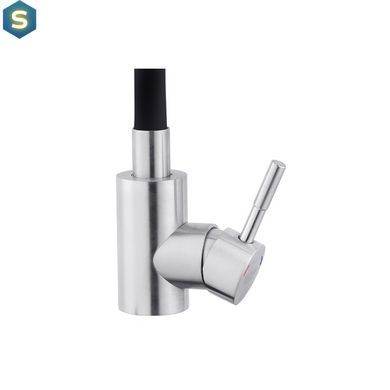 Змішувач для кухні з гнучким виливом Kroner KRP Edelstahl Klassisch - ESG035BLK CV024353, Хром матовий
