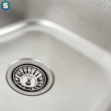 Кухонная мойка из нержавеющей стали Platinum декор 6642 (0,8/180 мм), R, Decor