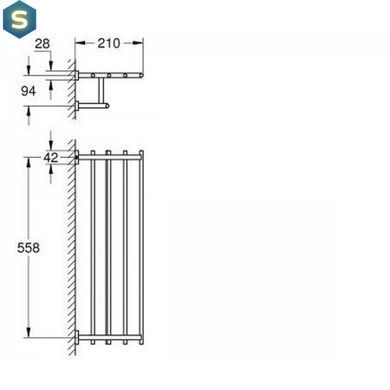 Держатель для полотенца Grohe Essentials Cube 40512001
