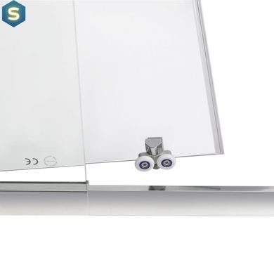 Душевая дверь в нишу Qtap Taurus CRM2013-14.C6 130-140x185 см, стекло Clear 6 мм, покрытие CalcLess, Универсальная, прозрачный