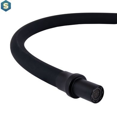 Змішувач для кухні Lidz Aria 020F3 з гнучким виливом з підключенням для питної води (k35) LDARI020F3BLA39212 Black matt, Черный матовый