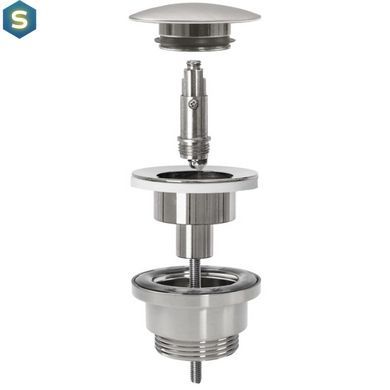 Сифон для раковины Rea nickel brushed универсальный + click-clack REA-A4400, Зеленый матовый